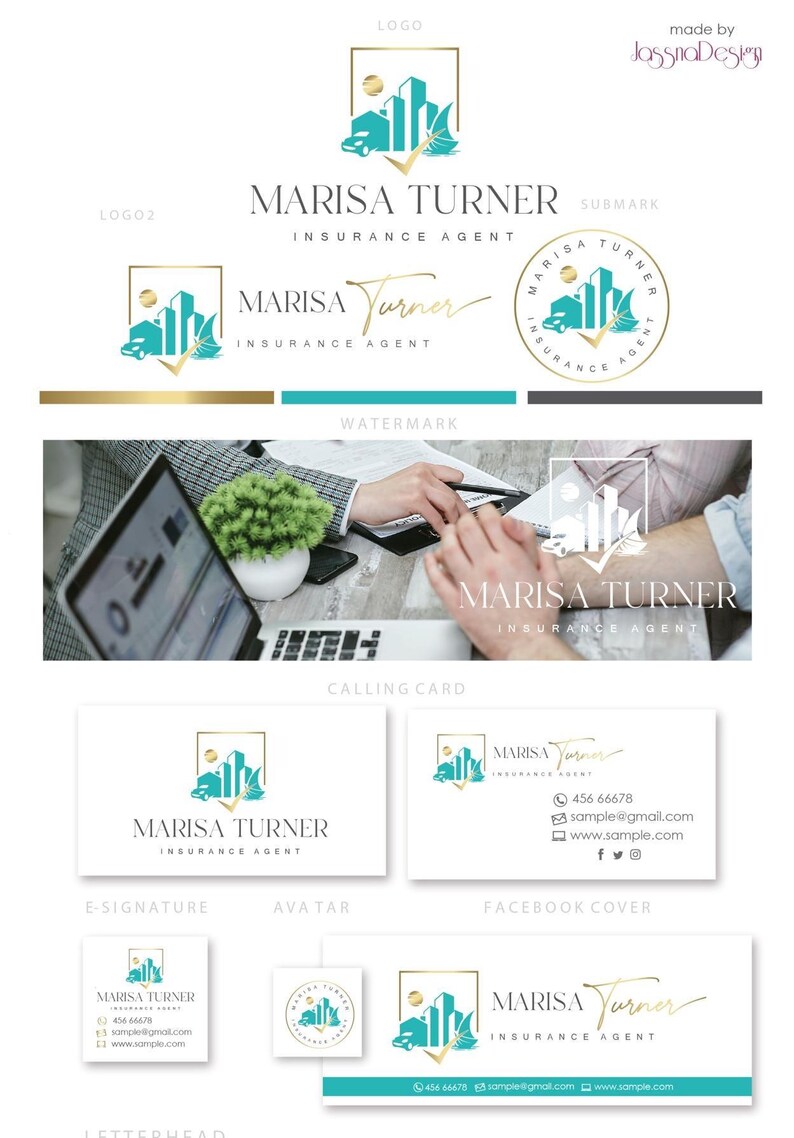Insurance agent logo, Insurance agency logo, Insurance marketing set, House building car boat logo, Property agent logo (AI/PNG/JPEG) 128 image 4