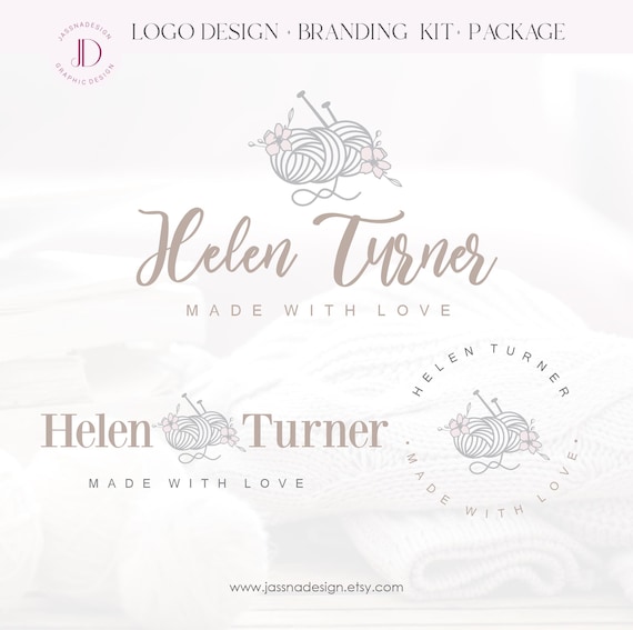 Crochet Logo Design: Elegant Knit & Handmade Craft Branding (AI/PNG/JPEG) 141