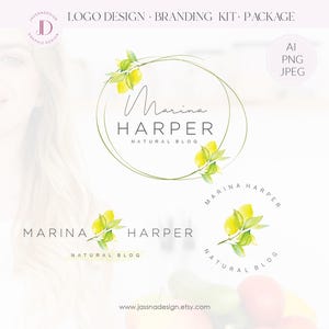 Organic farm logo Natural fruit logo Lemon logo Organic food logo Citrus logo Health coach logo Nutritionist logo Dietitian logo 278