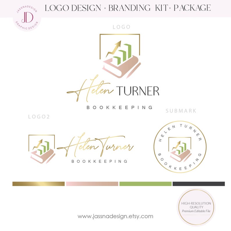Kit de logotipo y marca financiera: Contabilidad, Servicios Tributarios (AI/PNG/JPEG) 226 imagen 5