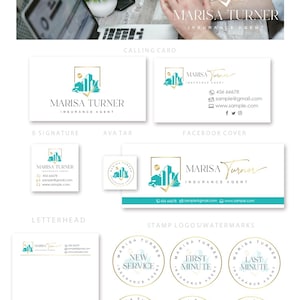 Insurance agent logo, Insurance agency logo, Insurance marketing set, House building car boat logo, Property agent logo (AI/PNG/JPEG) 128 image 6