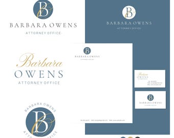 Geometric Initial Logo, Law Firm & Attorney Branding (AI/PNG/JPEG) (232)