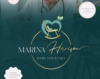 Home Care Logo Design: Rocking Chair, Hearth, Nurse Assistant Branding (AI/PNG/JPEG) 35