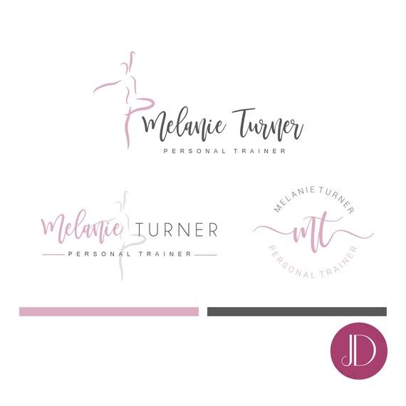 Branding Kit Logo Design Fitness Logo Dance Trainer Logo Etsy