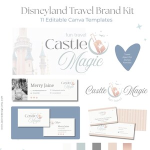Canva Travel Agent Logo, Fun Kids Branding, Family Travel Brand, Editable Vacation Templates no.7 image 2