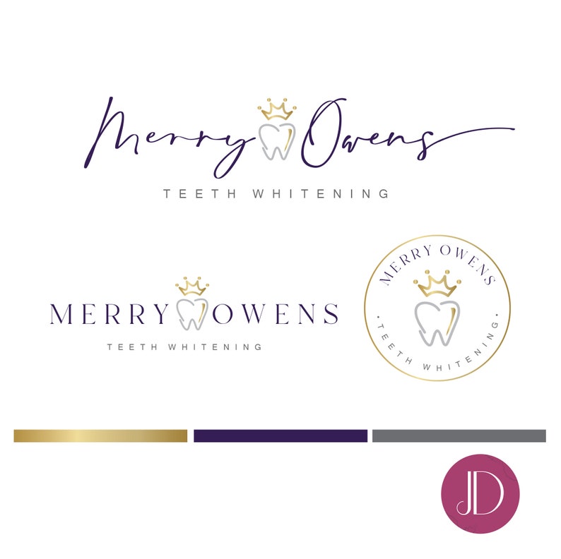 Branding Kit Logo Design Teeth Whitening Logo Dental Logo Etsy