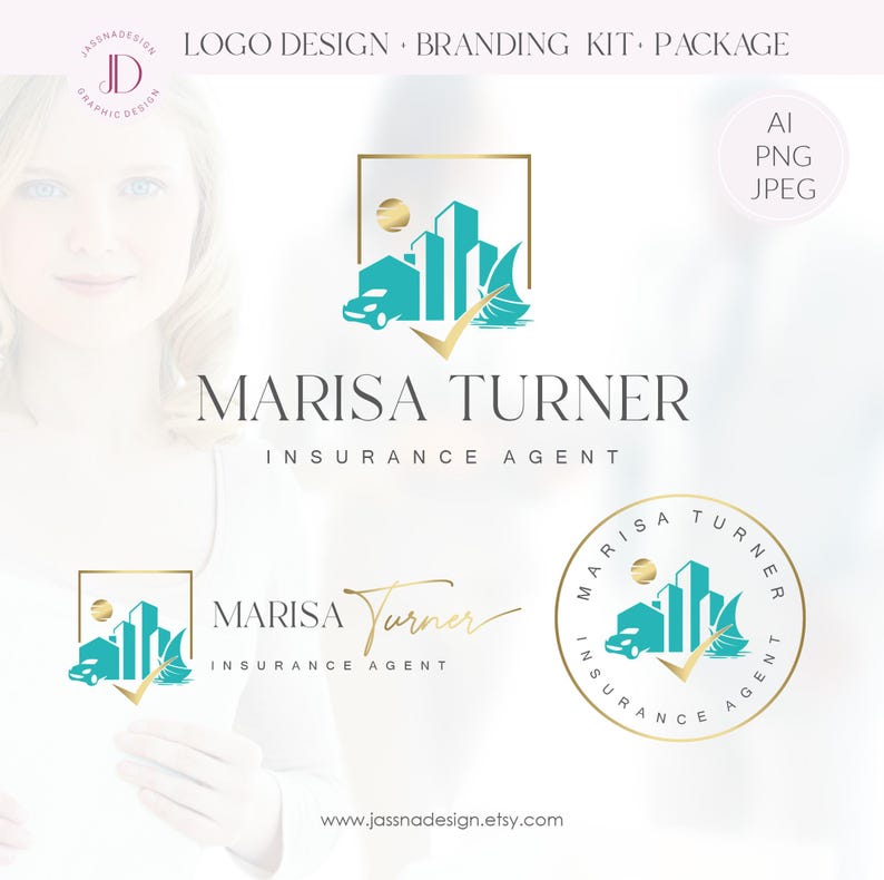 Insurance agent logo, Insurance agency logo, Insurance marketing set, House building car boat logo, Property agent logo (AI/PNG/JPEG) 128 image 1