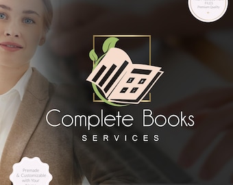 Logotipo de contabilidad: Servicio de impuestos financieros, marca de cuentas (AI, PNG, JPEG) 123