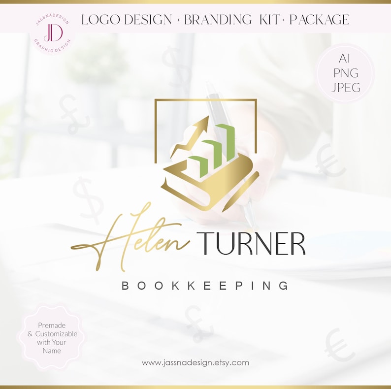 Kit de logotipo y marca financiera: Contabilidad, Servicios Tributarios (AI/PNG/JPEG) 226 imagen 4