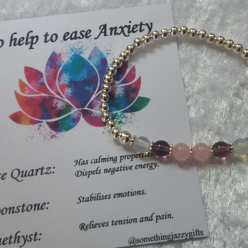 Anxiety Bracelet Anxiety Aid Bracelet Healing Stones for Etsy