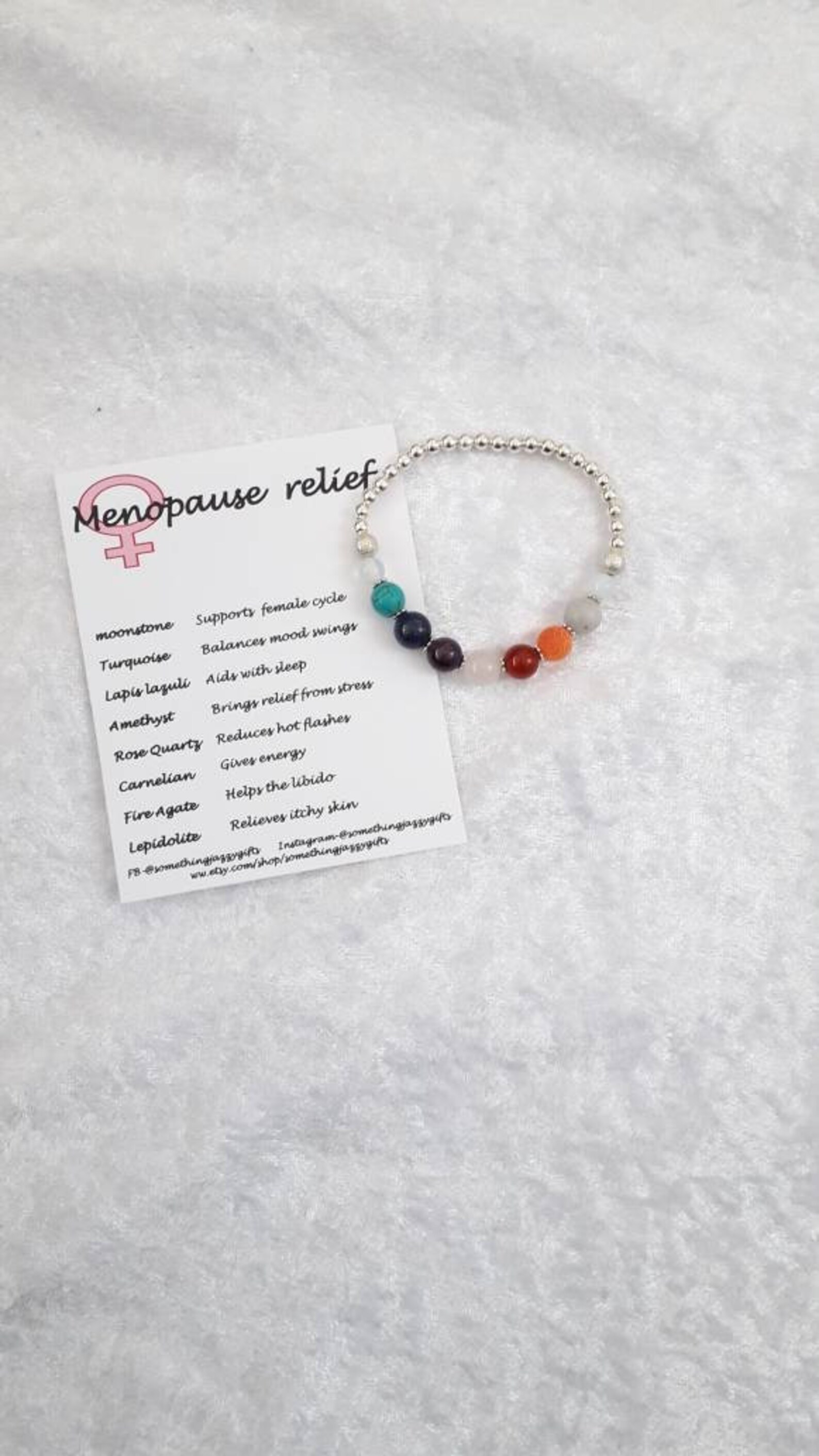 Menopause Bracelet Healing Crystal's for Menopause Etsy