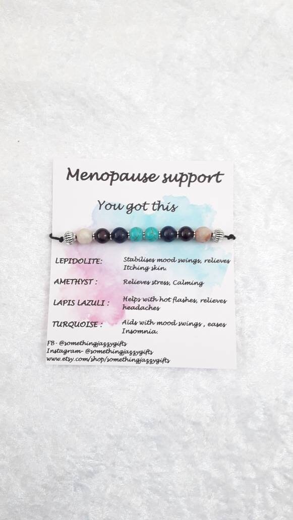 Menopause Bracelet Menopause Relief Menopause Aid Gem Etsy