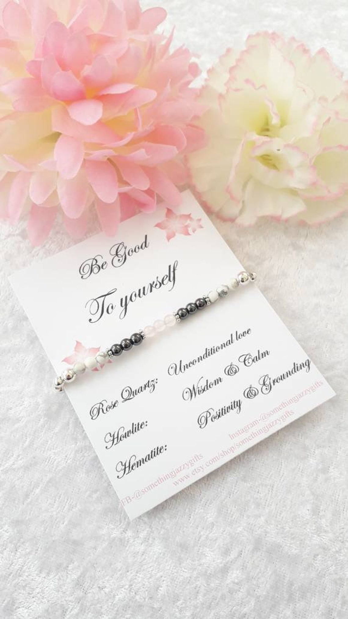 Positive Energy Bracelet Healing Stone Bracelet Good Vibes Etsy UK