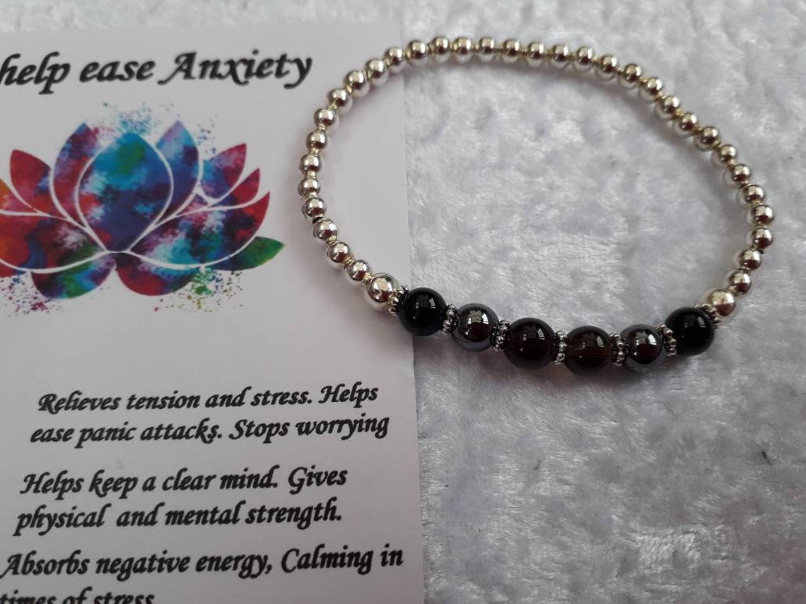 Anxiety Bracelet. Dark Coloured Anxiety Bracelet. Healing Etsy