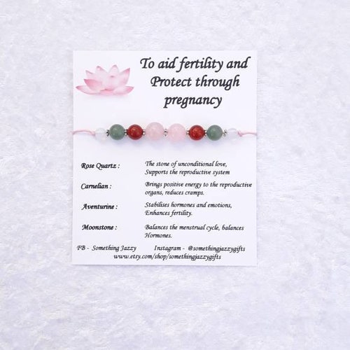 Fertility Bracelet Stones for Fertility Pregnancy Bracelet | Etsy