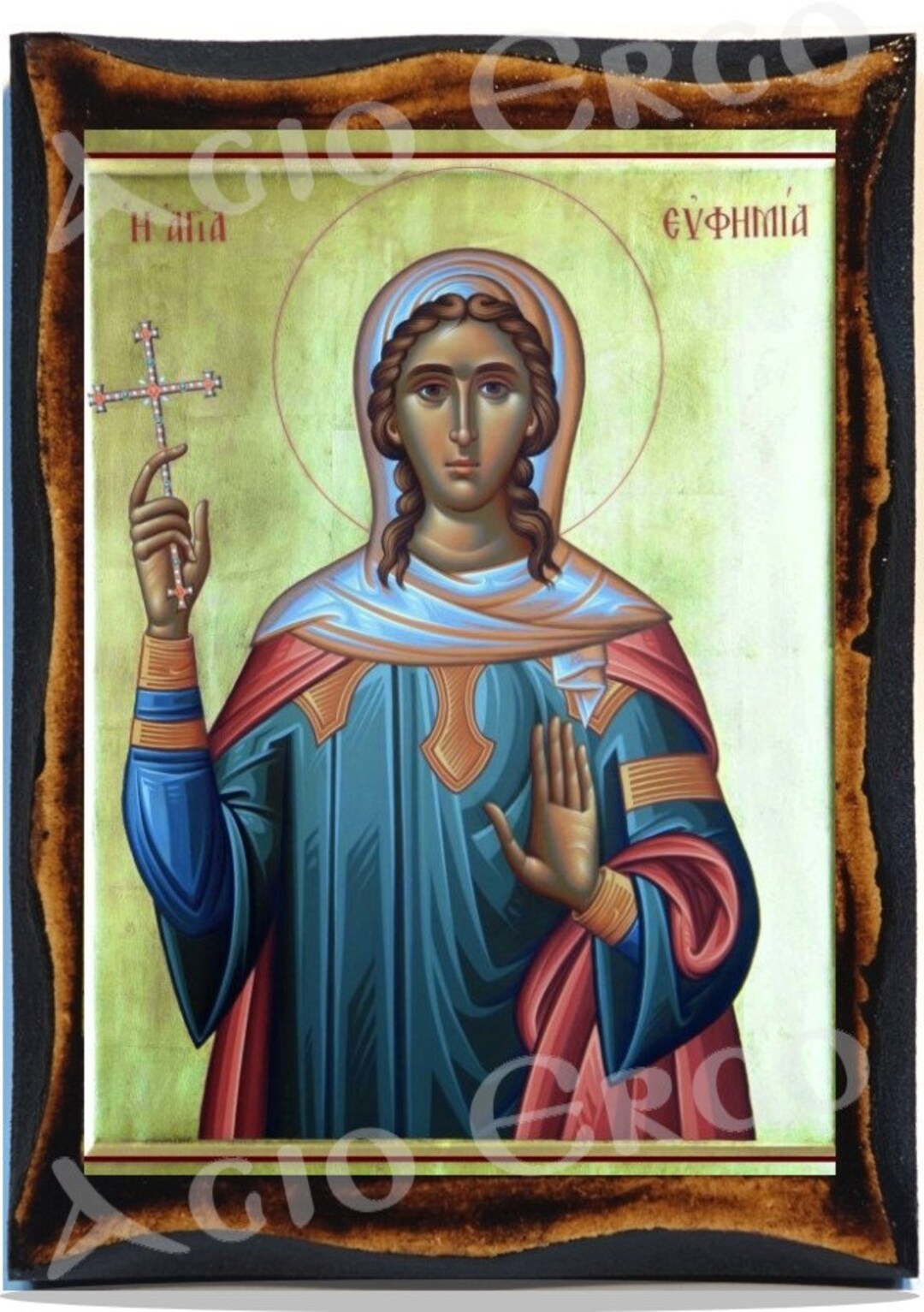 Saint Euphemia Greek Orthodox Russian Mount Athos Byzantine Christian