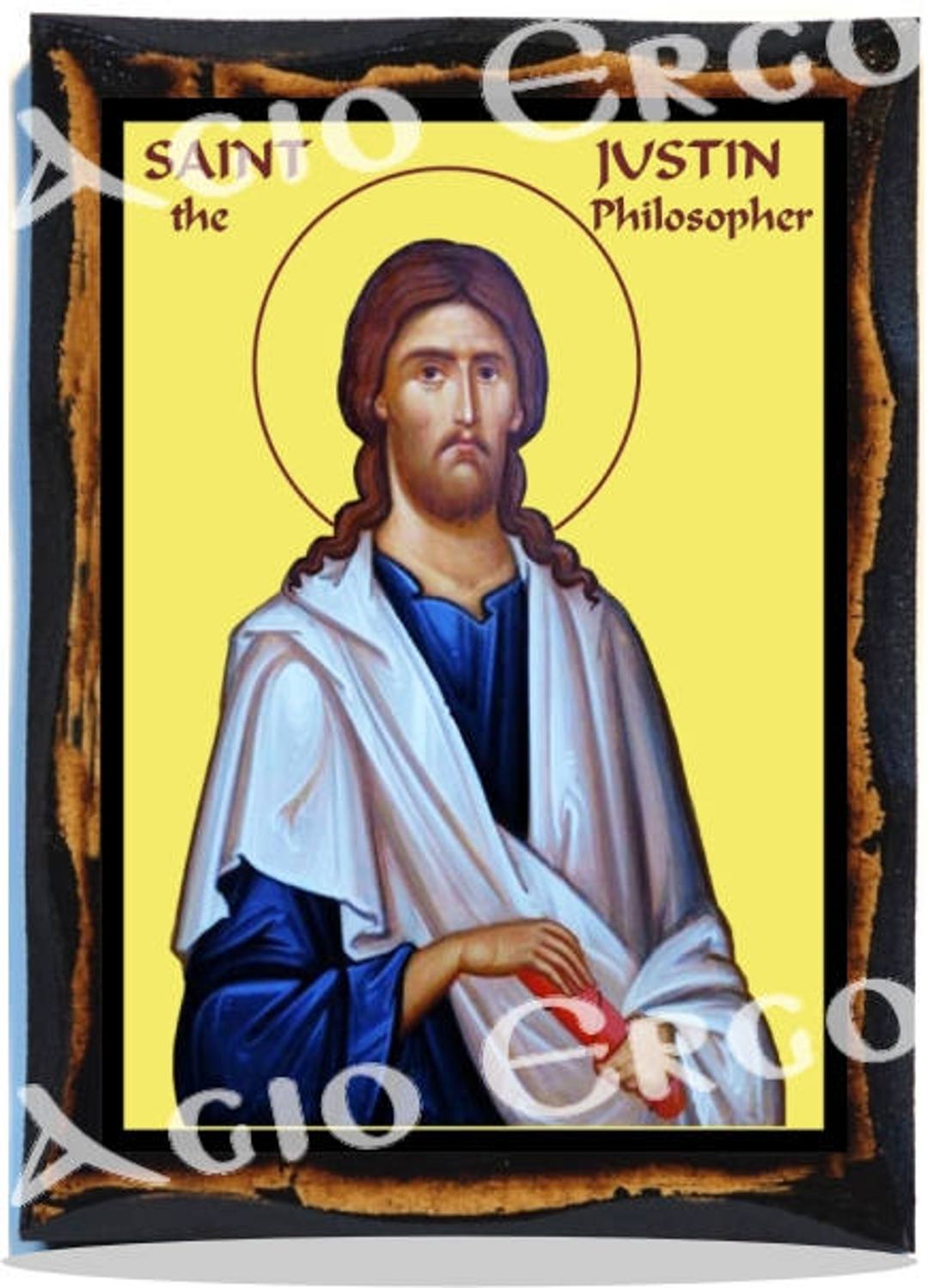 Saint Justin Martyr Martyr Saint Justin Martyr the Philosopher Handmade