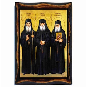 Paisios of Mount Athos & Porfyrios Kaysokalivitis and Iakovos Tsalikis - Elder Paisios, Elder Porphyrios and Elder Iakovos Tsalikis