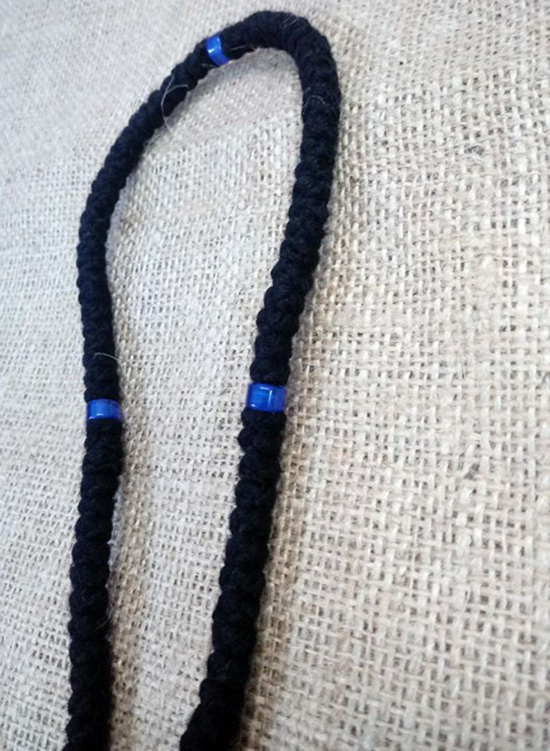 Prayer Rope 100 Knots Wool Blue Bead With Holy Anointing Oil | Etsy