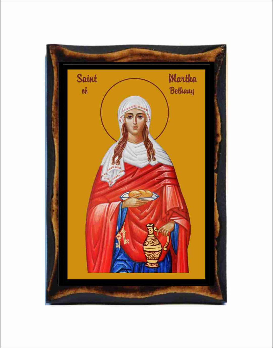 Saint Martha of Bethany - Byzantine Art - Orthodox Catholic Holy Card ...