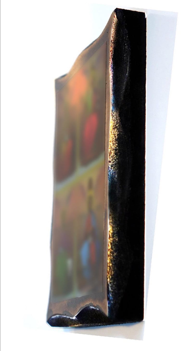 Icono de madera hecho a mano de San Moisés Negro con hoja de oro de 24 quilates imagen 4