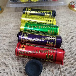 Aromatiska rökelseskivor med träkol - 5 förpackningar, 30 st