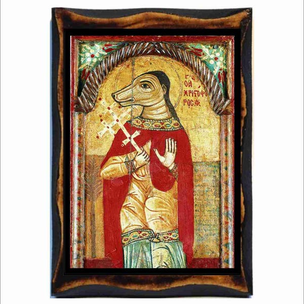Christophorus Hundekopf - Kynozephalie - Saint Christopher - Christophe Cynocéphalie - San Cristoforo Cinocefalo - Christophorus Kynokephale