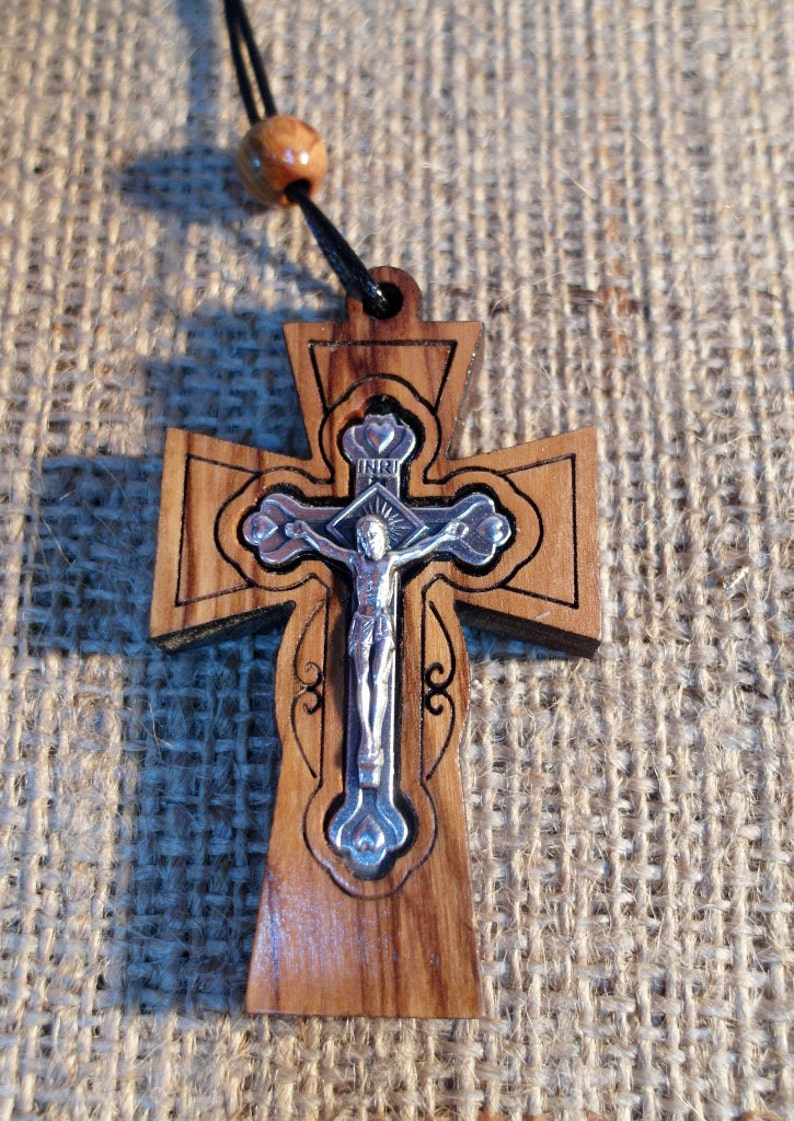 Car Mirror Cross Christian Cross Crucifix Olive Wood Cross Etsy