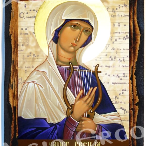 St Cecilia Icon - Etsy