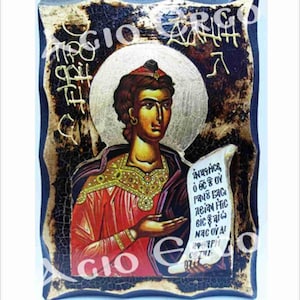 Prophet Daniel - Daniel (biblical figure) - San Daniele - Daniel profeta - Daniel Handmade Wood Icon with physical aging and Golden Leaf 24K