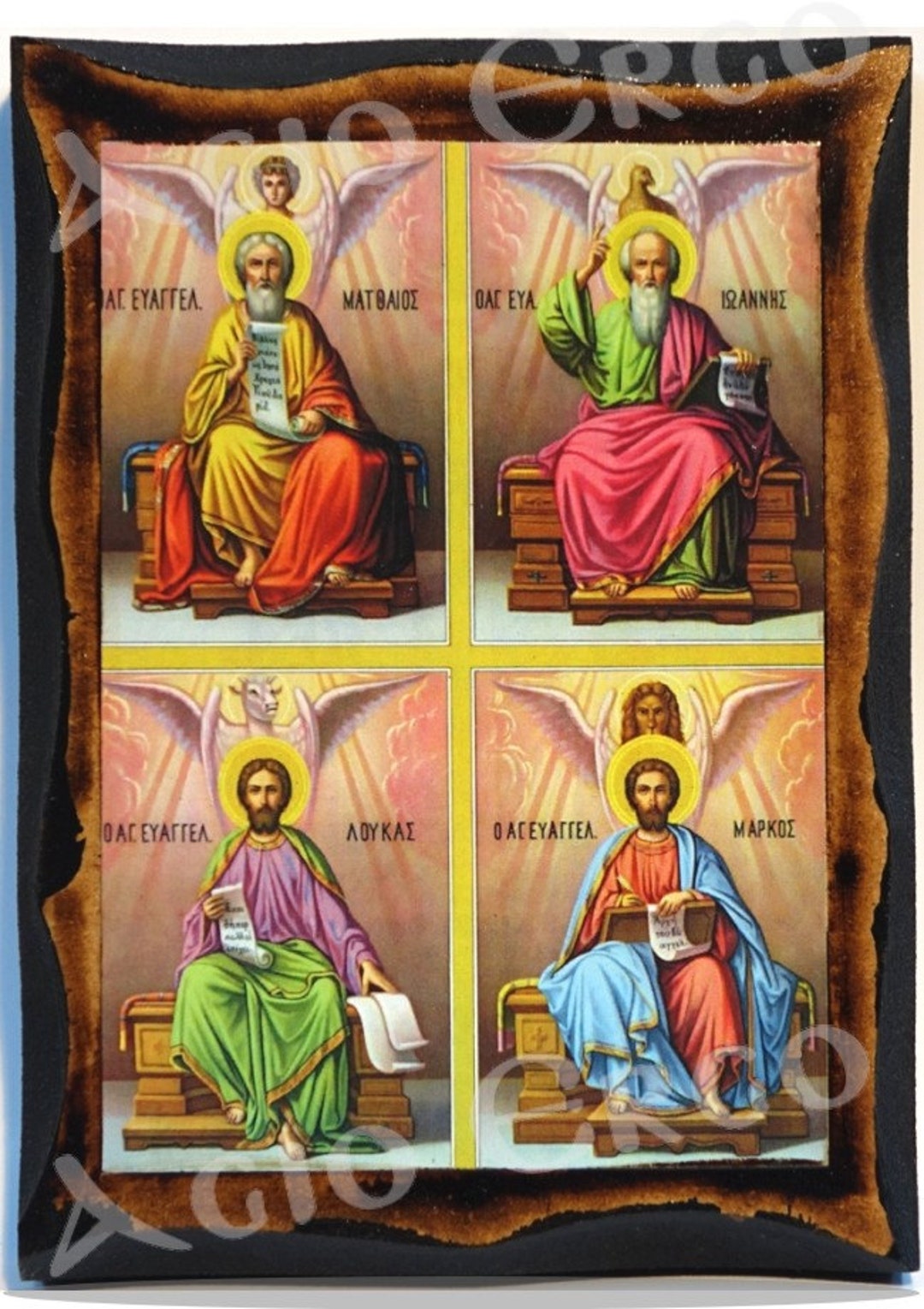 The 4 Evangelist John Mark Luke Matthew - Etsy