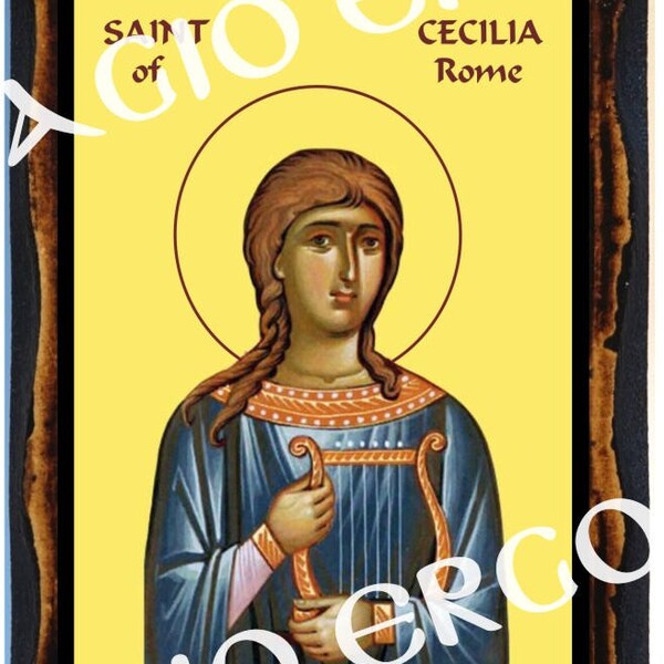 St Cecilia Icon - Etsy