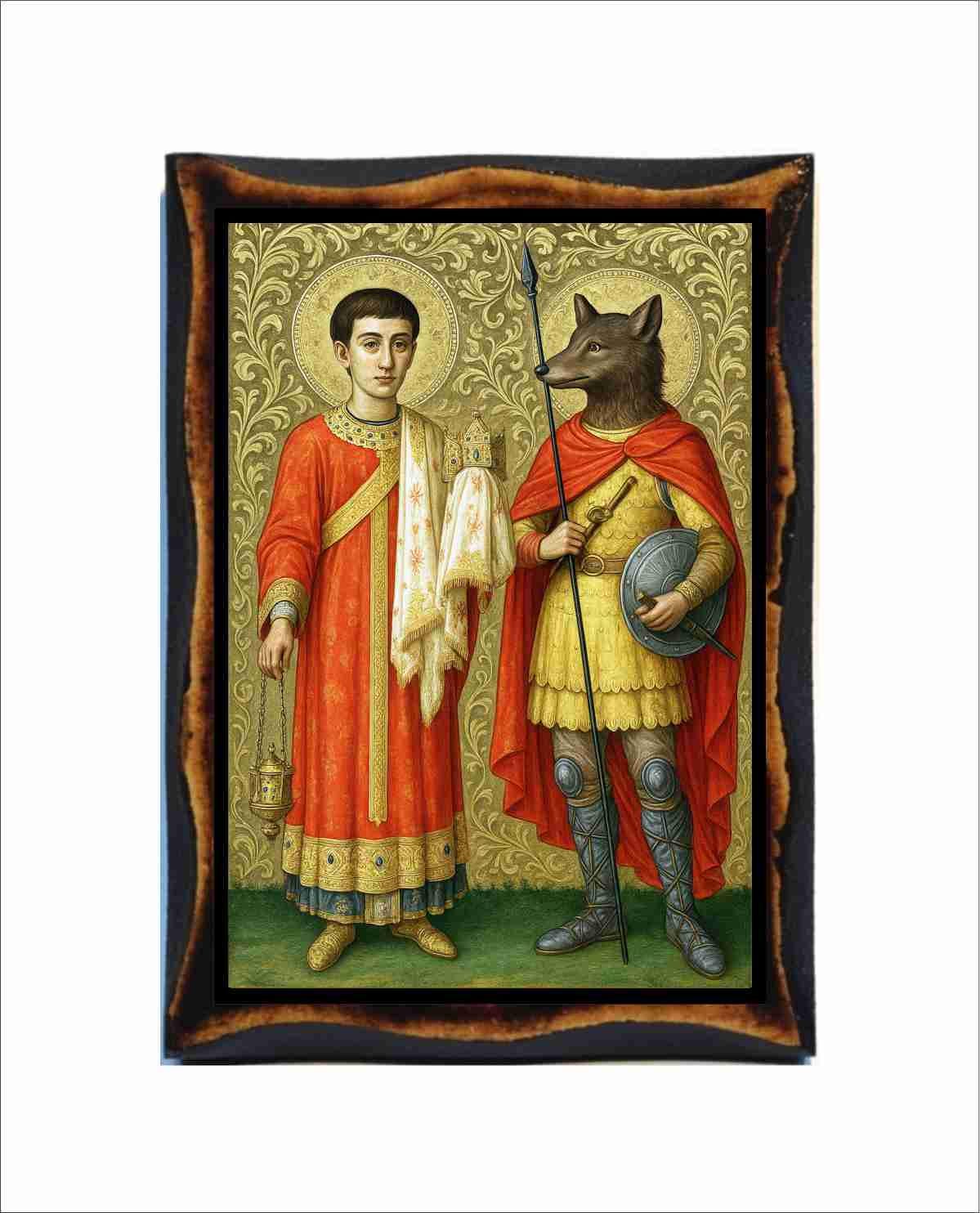 Saint Stephen and Saint Christopher the Dog-headed - Byzantine Art