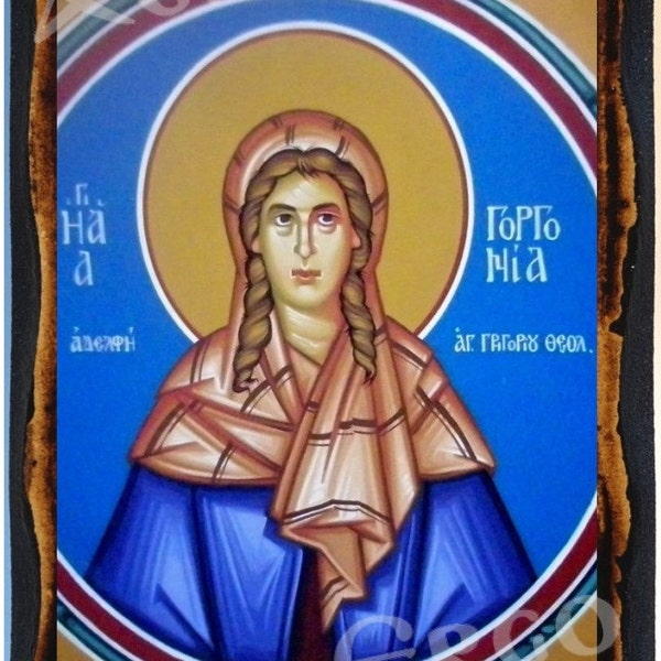 Saint Gorgonia Greek Orthodox Russian  Byzantine Christian Catholic Icon