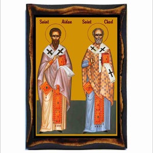 Aidan de Lindisfarne e Chade da Mércia - Aidan di Lindisfarne e Chad di Mercia - Aidan de Lindisfarne e Chad de Mercie-San Aidan San Chad