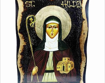 Orthodox Icon of St Hilda of Whitby - Etsy
