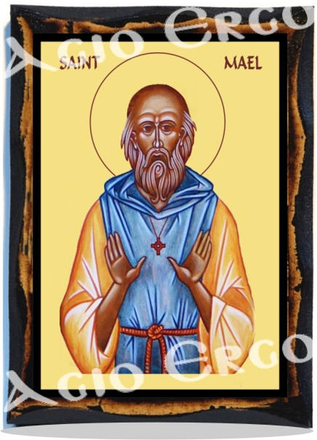 Saint Mael Hermit of Wales Roman Catholic Christian Icon on - Etsy
