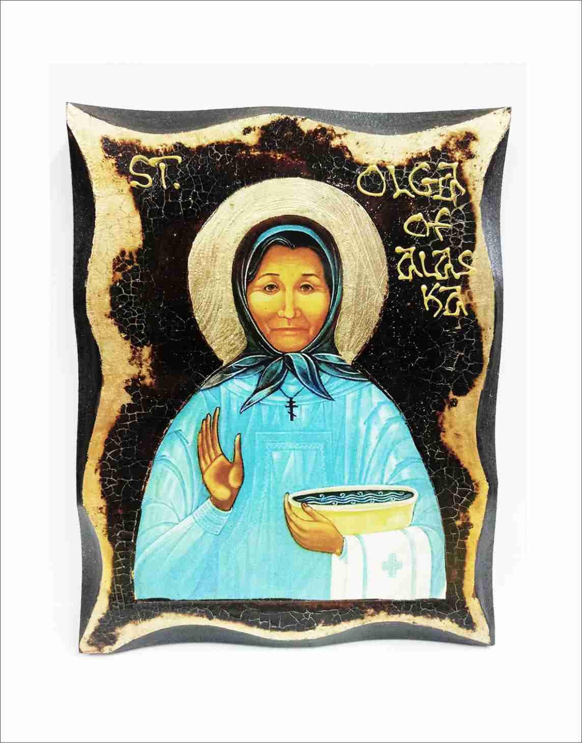 Blessed Olga Of Alaska, Saint Olga Hand Painted Icon, Matushka Olga