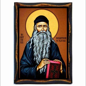 Saint Samson of Dol - Byzantine Art - Orthodox Catholic Holy Card