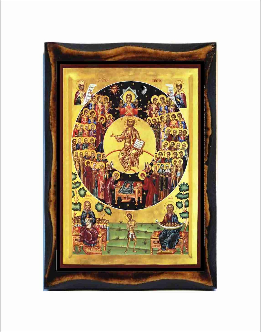 All Saints Day - Byzantine Art - Orthodox Catholic Holy Card on ...