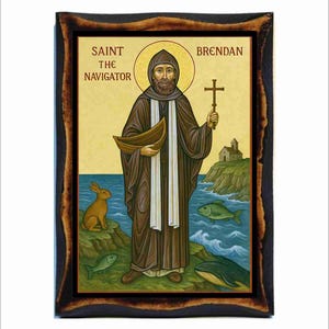 Saint Brendan the Navigator - Brendan of Clonfert - San Brandano - Brendan de Clonfert - San Brandán - São Brandão - Brendan der Reisende