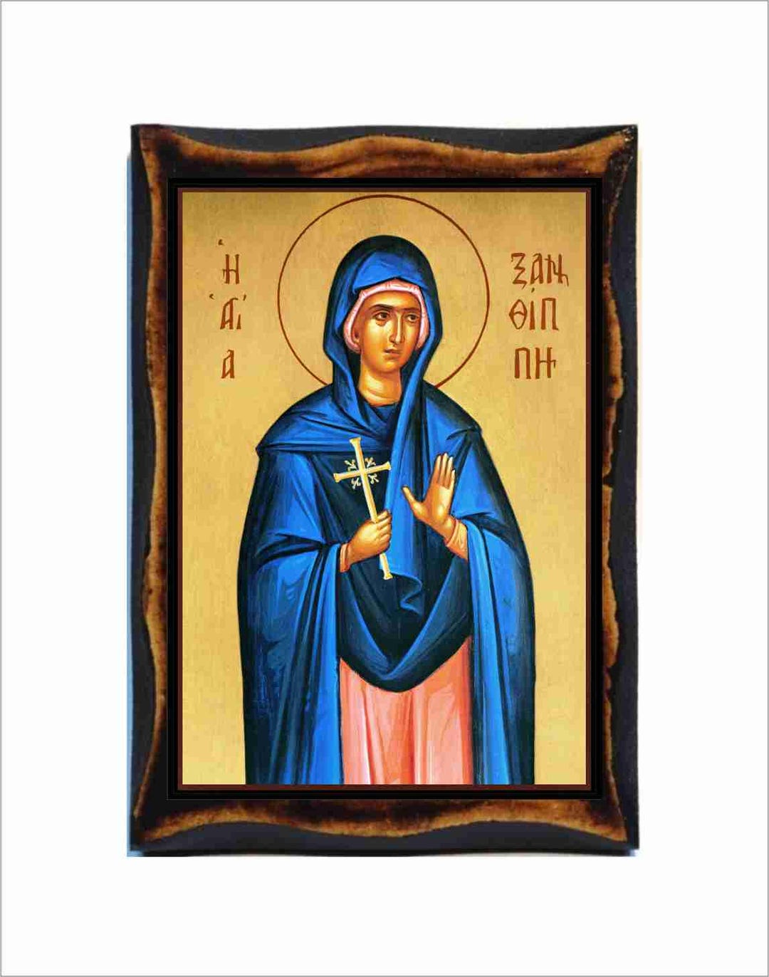 Xanthippe Definition Saint Xanthippe Icon - Byzantine Art - Orthodox Holy Card on Handmade ...