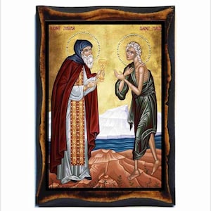 Saint Mary of Egypt and Saint Zosimas of Palestine - Sainte Marie de Egypte et Saint Zosima de Palestine - Santa María de Egipto San Zósimo