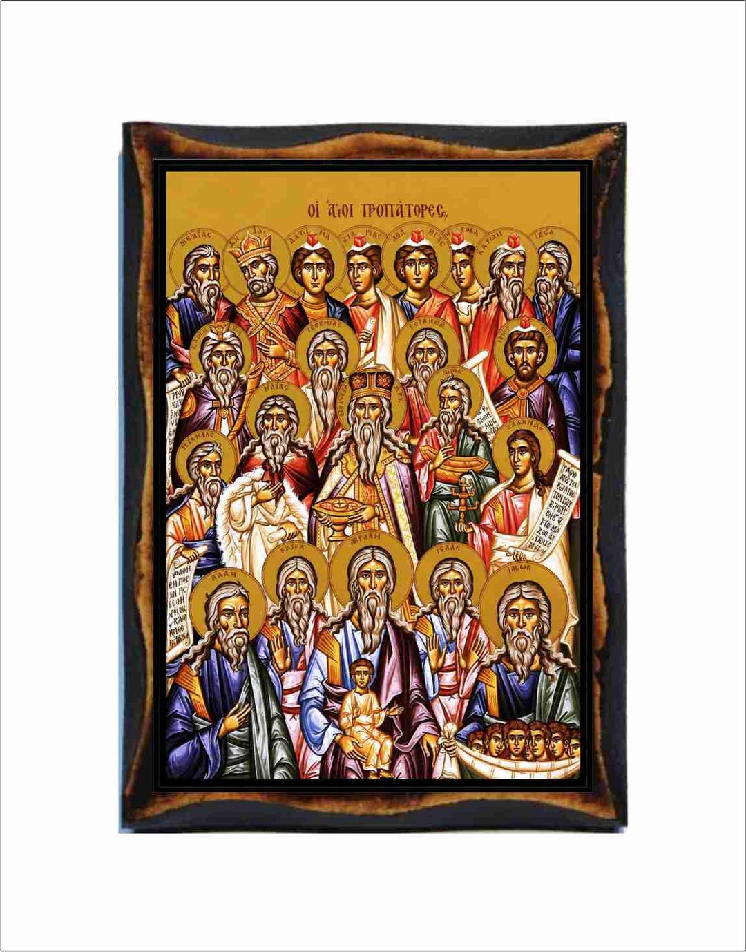 Holy Forefathers and Prophets - Byzantine Art - Holy Card on Handmade ...