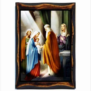 Maria und Josef finden Jesus im Tempel - Darstellung Jesu - Lichtmeß - Présentation de Jésus au Temple - Leuchter - Candelaria