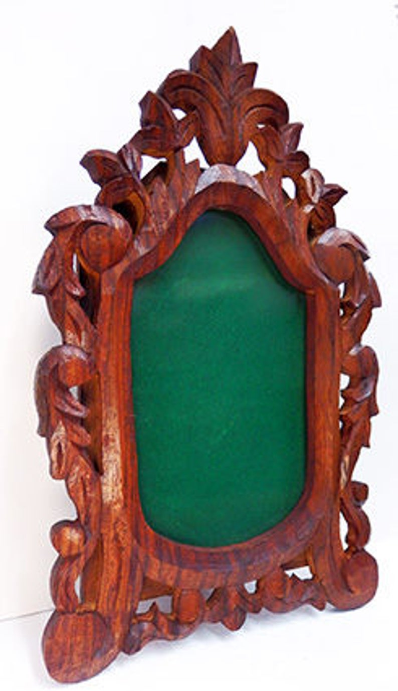 Hand Carved Wood Picture Photo Frame Antique Frame Home Etsy