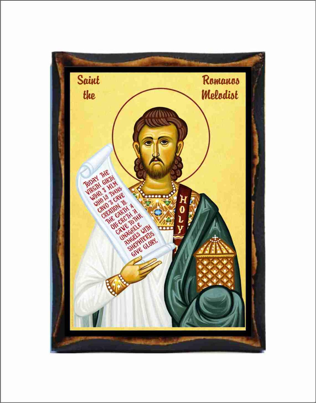 Saint Romanos the Melodist Icon - Byzantine Art - Catholic Holy