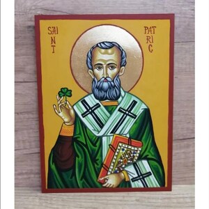 Saint Patrick - San Patrizio - Patrick d'Irlande - Saint Patrice - San Patricio - Sfântul Patriciu - Handmade and Hand Painted Original