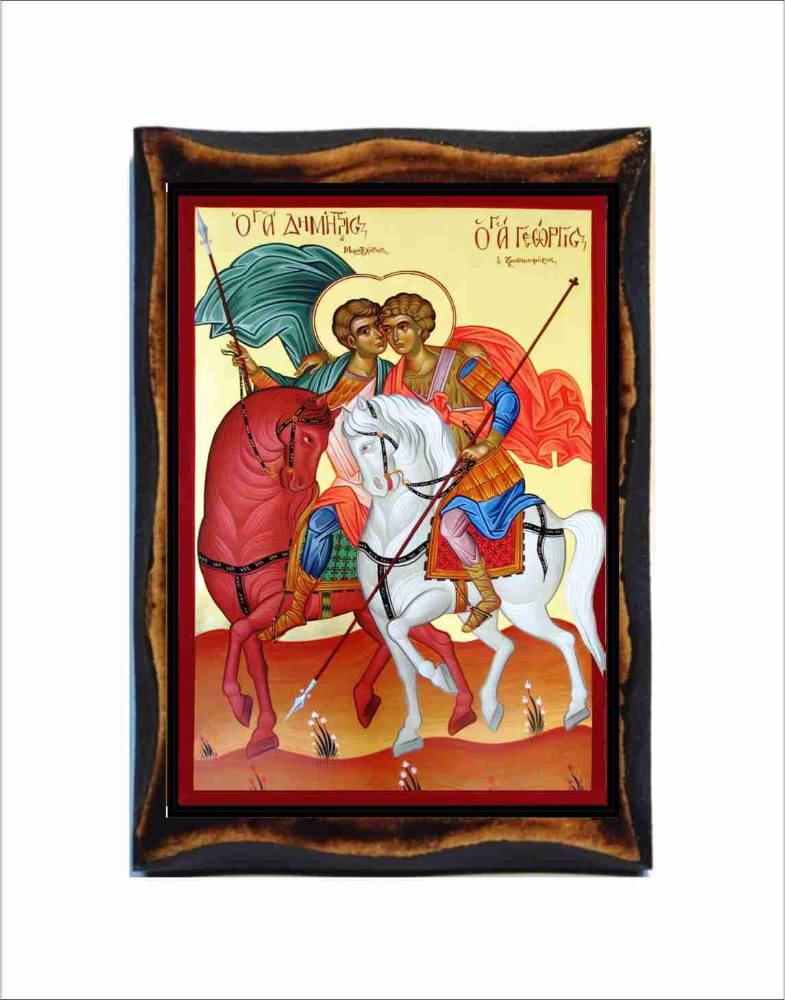 São Jorge e São Demétrio - São Giorgio e São Demétrio - Sfintii Mucenici Dimitrie si Gheorghe -Demetrios und Georg -Demetrio y Jorge