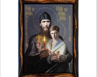 Grigori Rasputin and Saint Alexei Nikolaevich